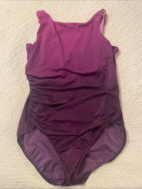 Lands' End One-Piece Swimsuit in Deep Purple